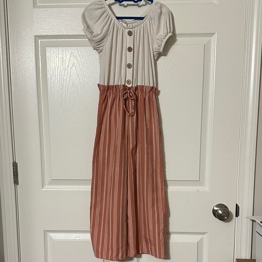 Stylish Kids Matching Set in Cream and Tan